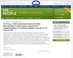 WHITE HOUSE PETITION – STOP ALL FORECLOSURES AND EVICTIONS