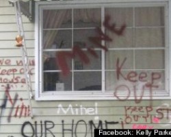 Kelly Parker Foreclosure: Single Mother WIth Cancer Fights Eviction By Covering Home In Graffiti